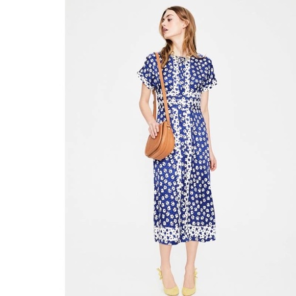 Boden Dresses & Skirts - Boden Size 6 Esmeralda Dress Greek Blue Random Spot NEW!